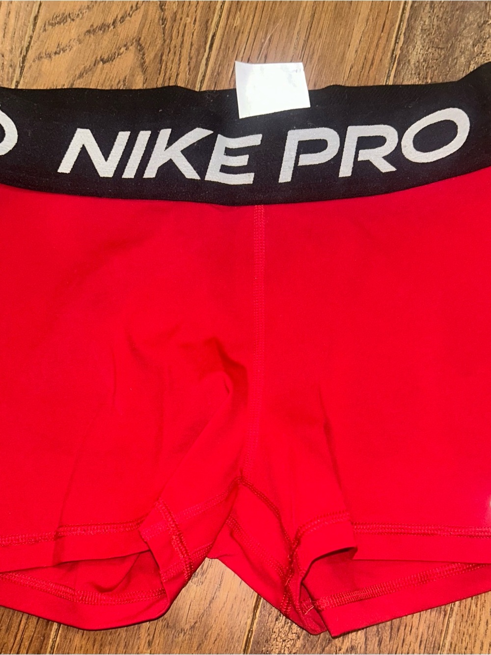 Nike Red Performance Compression Shorts with Black Waistband
